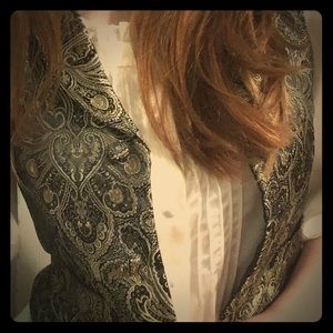 Women’s vintage blouse with fitted waistcoat